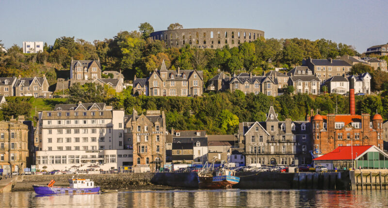 Oban waterfront and McCaig's Tower