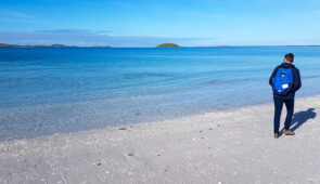 Walking on Eriskay Beach