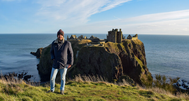 Dunnottar Castle in winter