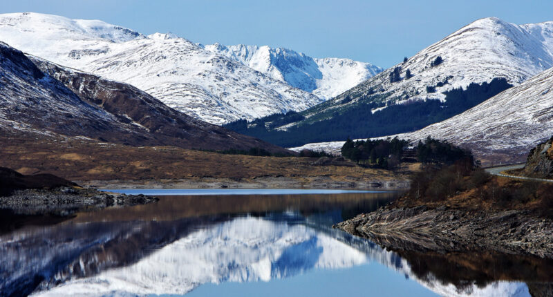 Loch Cluanie in the Scottish Highlands