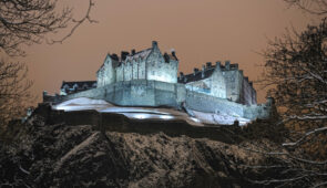 Edinburgh Castle in winter