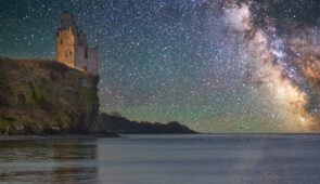 The ruins of Greenan Castle by Ayr