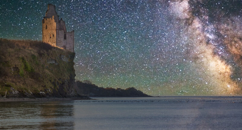 The ruins of Greenan Castle by Ayr