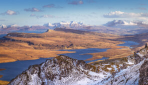 View from the Old Man of Storr on a beautiful spring afternoon - Isle of Skye
