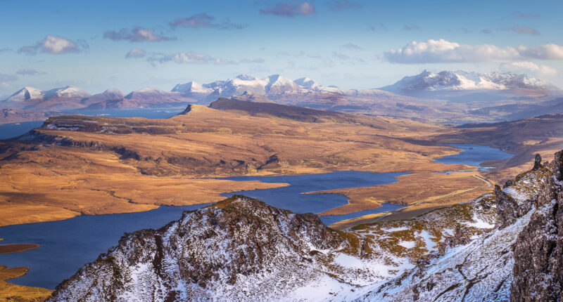 View from the Old Man of Storr on a beautiful spring afternoon - Isle of Skye