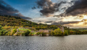 View of Urquhart Castle and Loch Ness