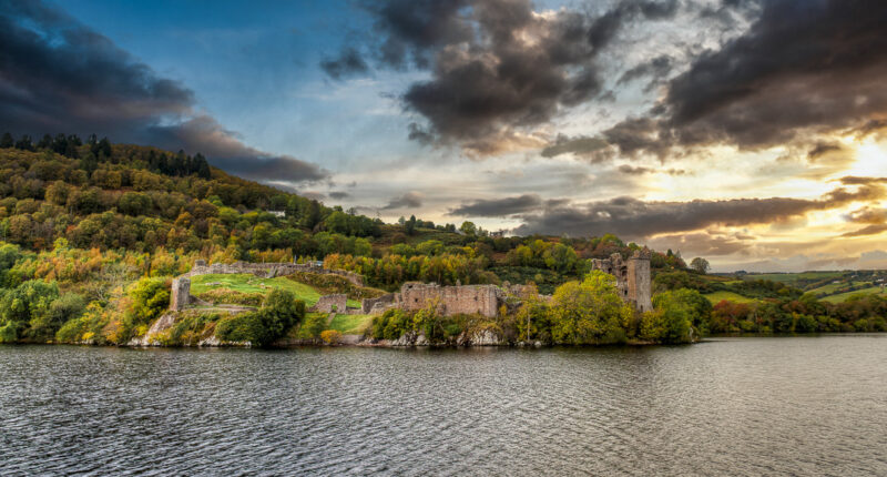 View of Urquhart Castle and Loch Ness