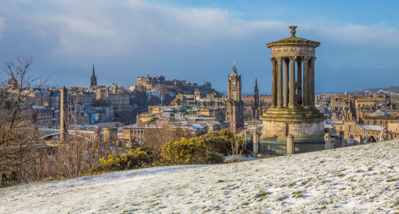 Views from Calton Hill in Edinburgh