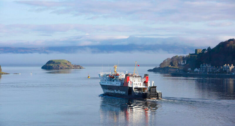 Ferry departing Oban