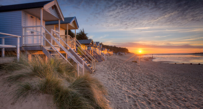 Beach huts at Wells-next-the-Sea on the North Norfolk coast