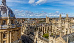 View across the historic city of Oxford
