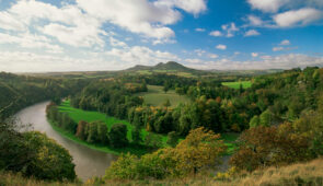 Eildon Hills and River Tweed, Scotland