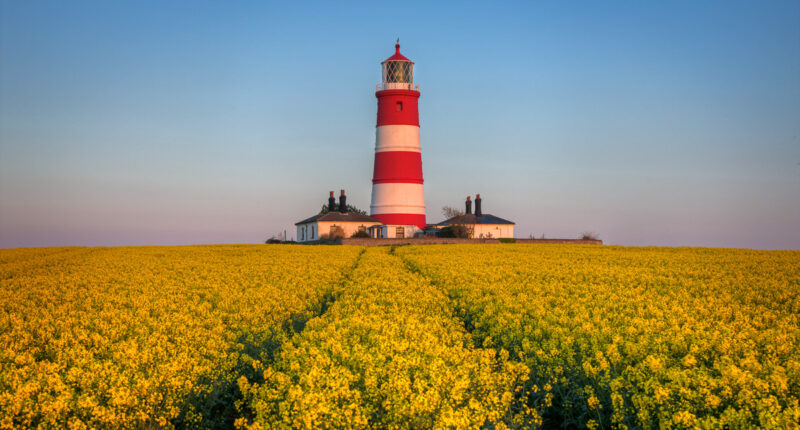 Happisburgh Lighthouse on the Norfolk coast