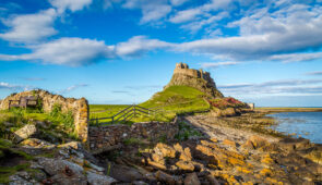 Lindisfarne Castle on the Northumberland coast