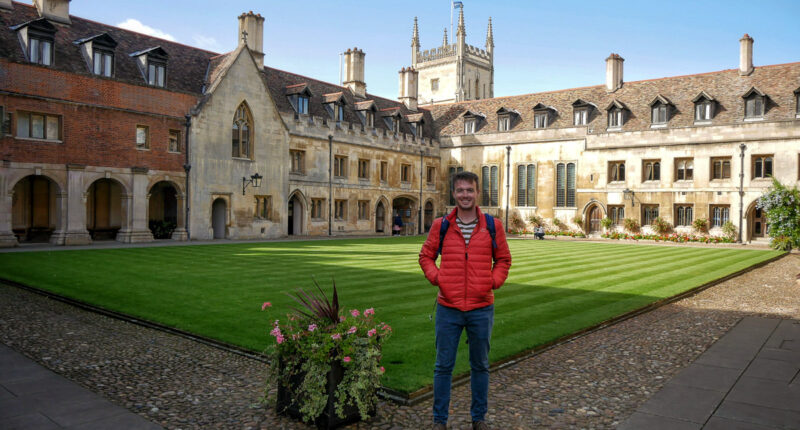 Scott from Absolute Escapes at Pembroke College in Cambridge