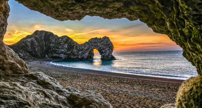 Sunset over Durdle Door