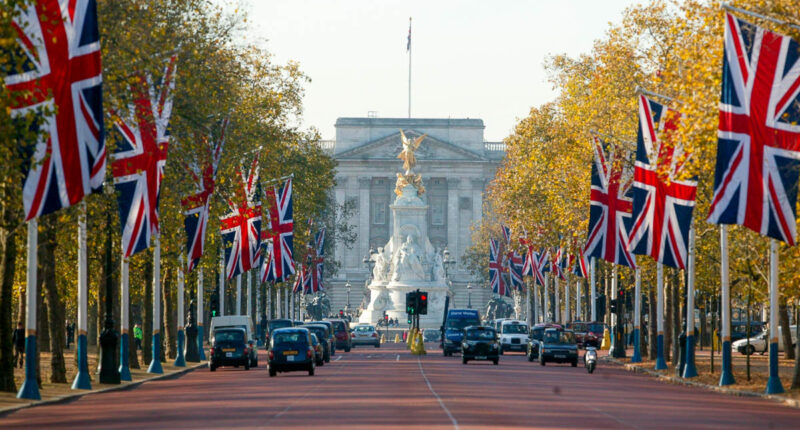 The Mall heading towards Buckingham Palace