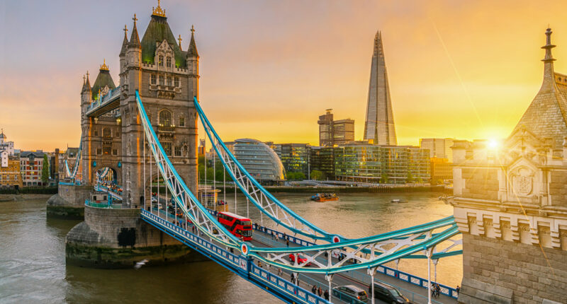 Tower Bridge, London at sunset