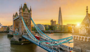 Tower Bridge and the River Thames in London