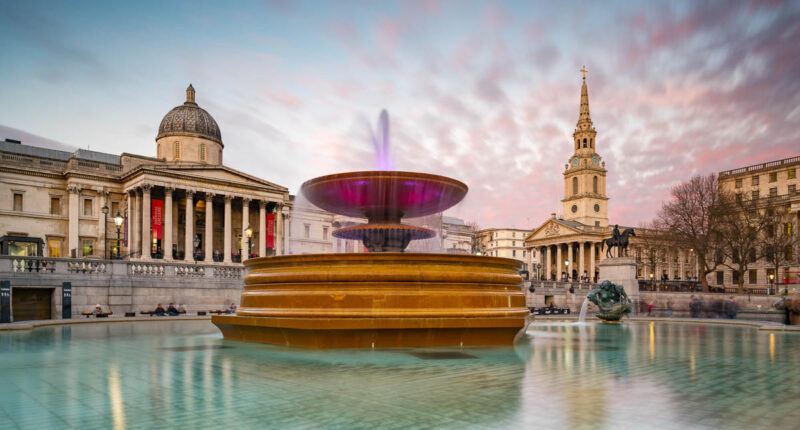 Trafalgar Square and the National Gallery