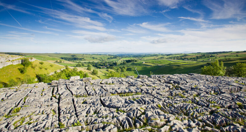 Unique landscape in Malham, Yorkshire Dales