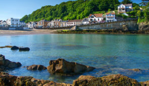 View of the village of Combe Martin in Devon