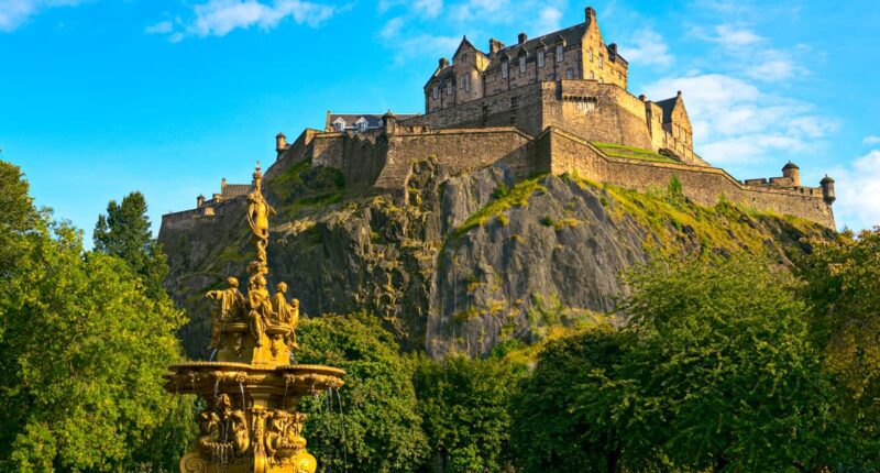 Edinburgh Castle from Princes Street Gardens