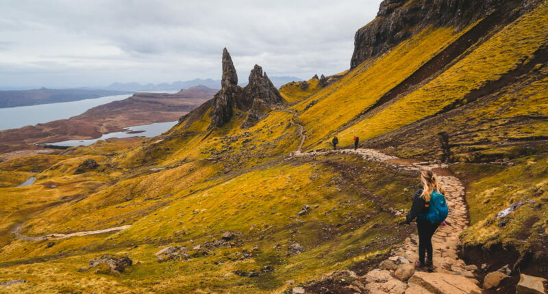 Zoe from the Absolute Escapes team at the Old Man of Storr, Isle of Skye (credit - Zoe Kirkbride)