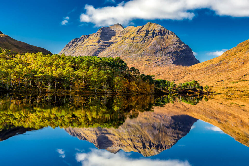 Reflection of Liathach in Torridon Hills