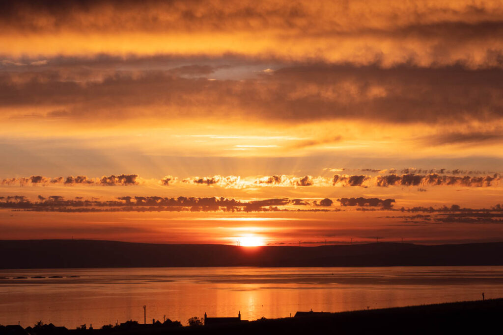 Orange sunset on Orkney