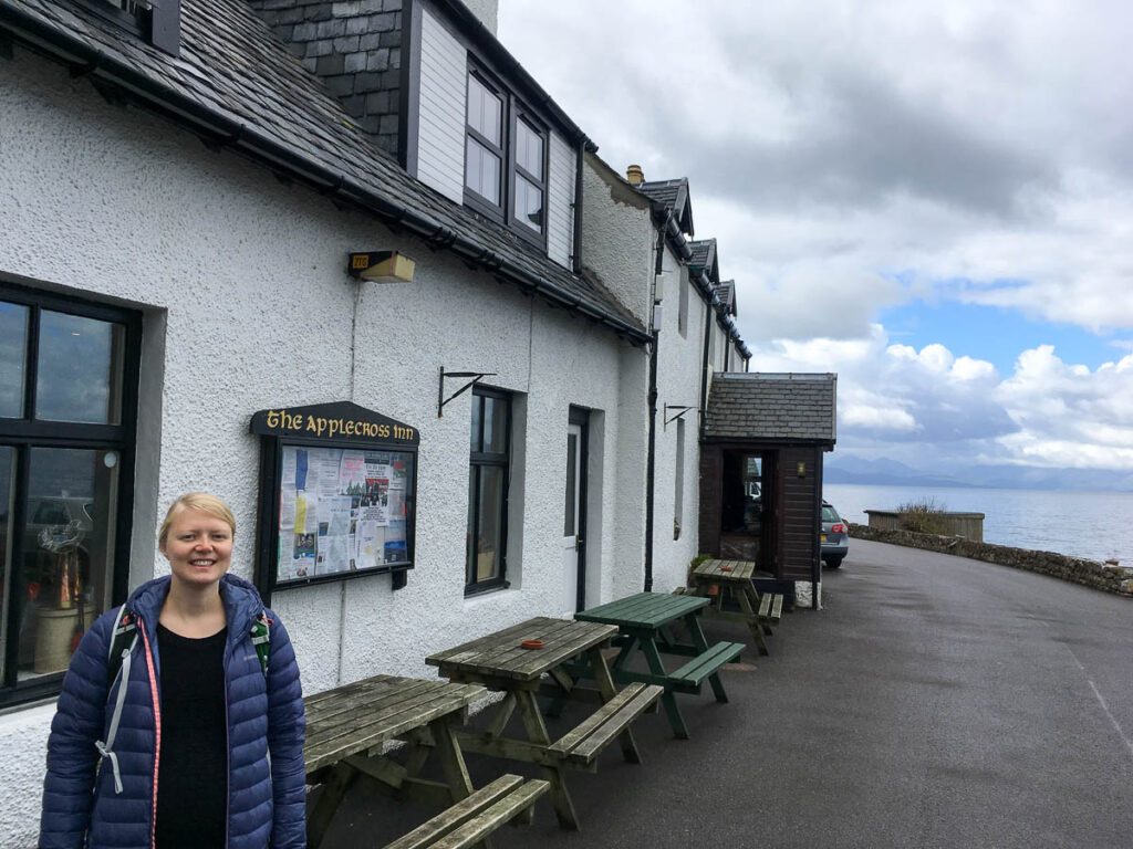 Sine at the Applecross Inn in the Scottish Highlands