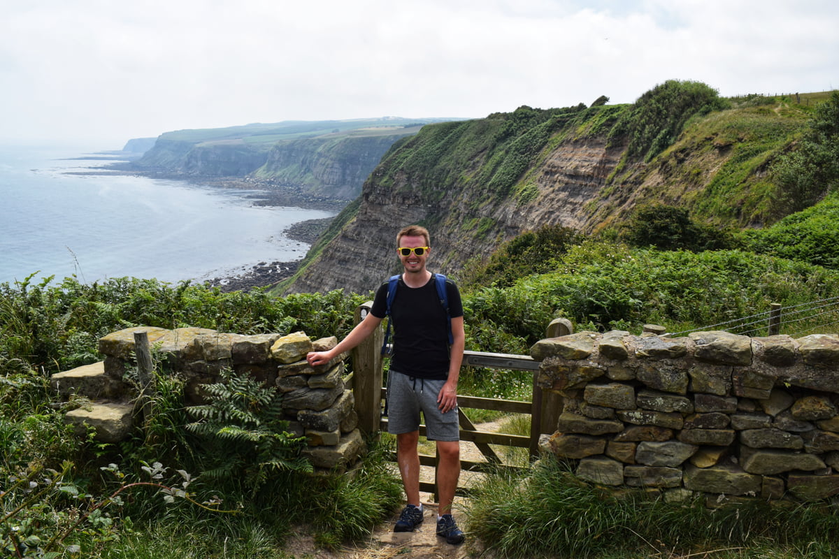 Coastal scenery on the Cleveland Way in Yorkshire