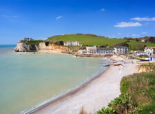 Freshwater Bay is a picturesque beach on the Western tip of the Isle of Wight