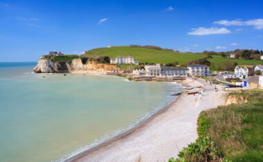 Freshwater Bay is a picturesque beach on the Western tip of the Isle of Wight