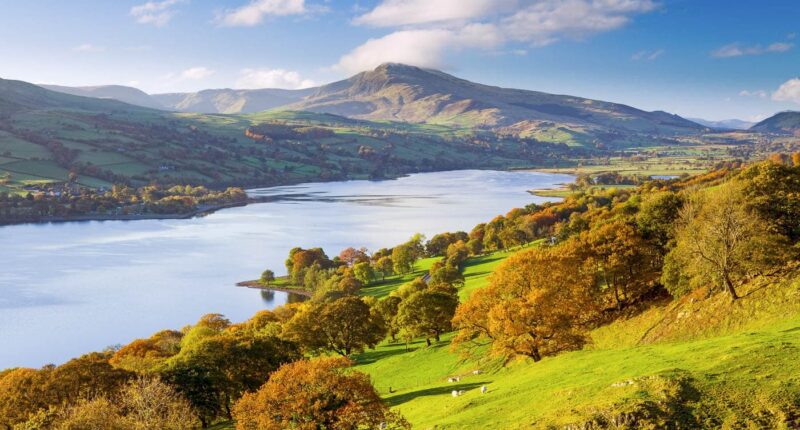 Bala Lake and the Aran Hills in Snowdonia National Park