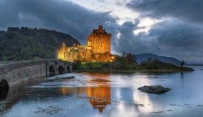 Nighfall over Eilean Donan Castle, Scotland
