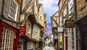 Timber-framed buildings in The Shambles, York