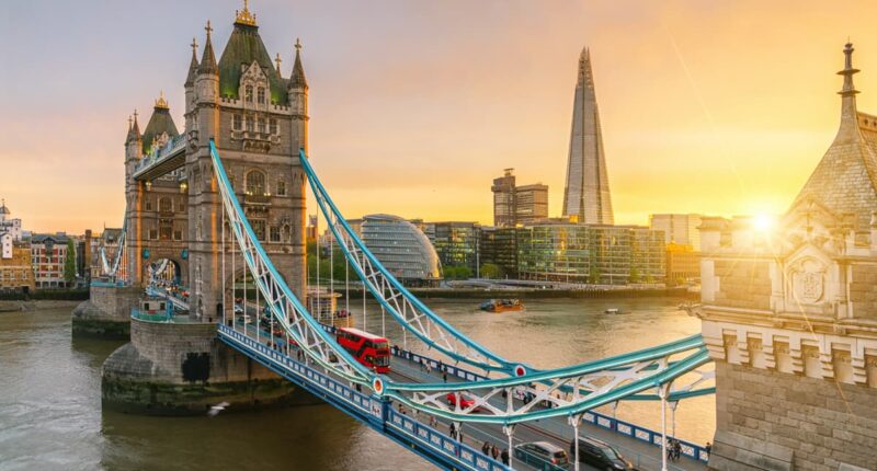 Tower Bridge at sunrise, London