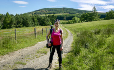 Katia from Absolute Escapes walking the Rob Roy Way