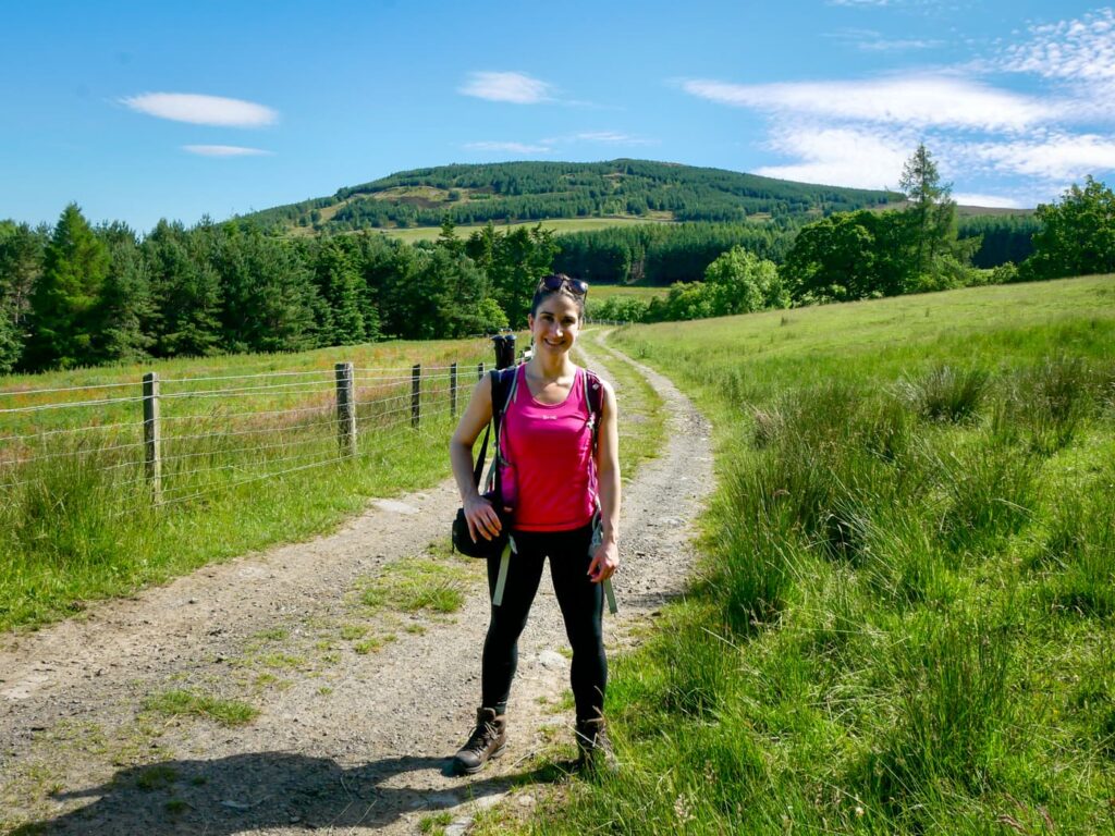 Katia from Absolute Escapes walking the Rob Roy Way