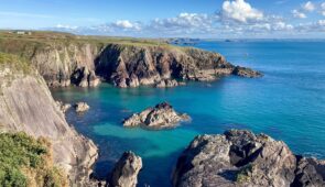 Cliffs at Caerfai Bay, Pembrokeshire