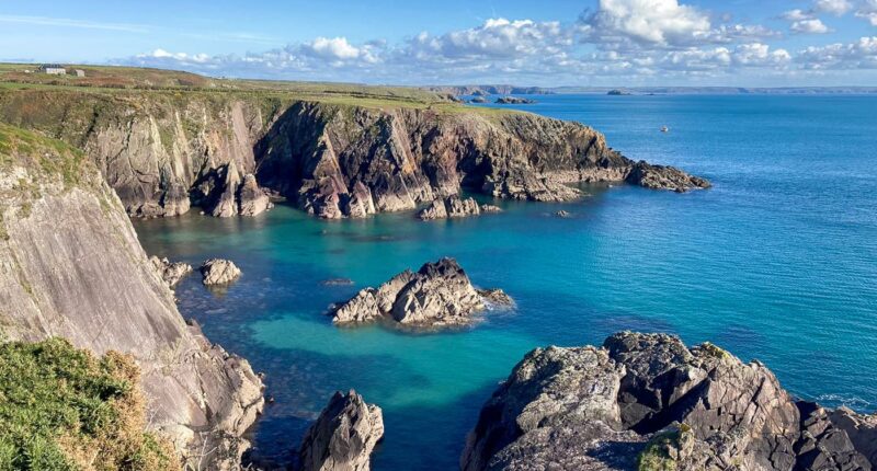 Cliffs at Caerfai Bay, Pembrokeshire