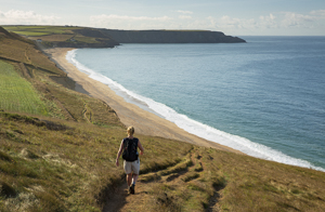 Walking on the Cornish coast