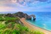 Jurassic Coast of Dorset with Durdle Door at sunrise , UK