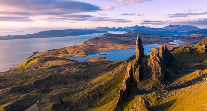 Old Man of Storr at sunrise, Isle of Skye