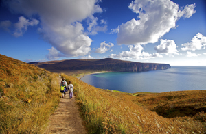 Walking to Rackwick Bay on Hoy, Orkney