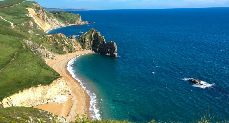 Overlooking Durdle Door from the South West Coast Path