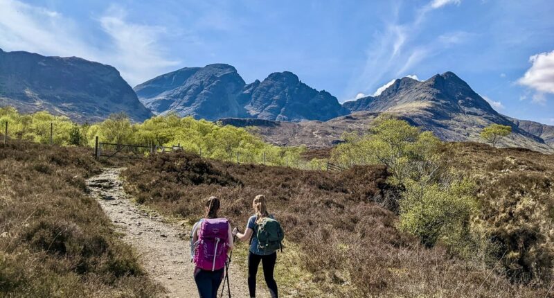 Walking into the Cuillins, Isle of Skye