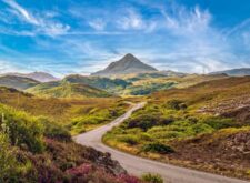 View of Ben Stack mountain peak from West, Scottish Highlands