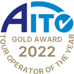 2022 AITO Tour Operator of the Year award logo - gold
